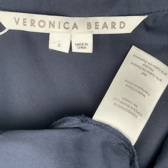 Veronica Beard Crossover Blue Nagano Shirtdress Size 2 - Picture 4 of 4